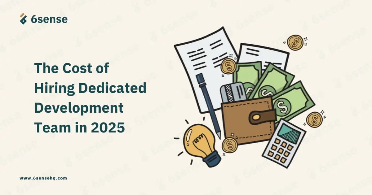 image with text written cost of hiring dedicated development team