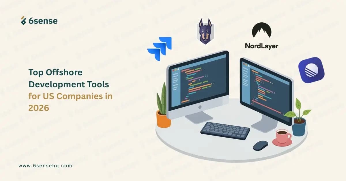 chart displaying the leading offshore development tools used by us companies in 2018.